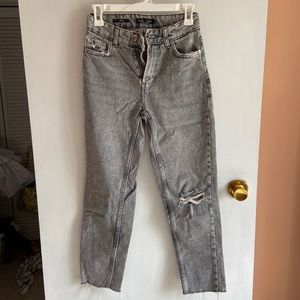 Bershka Raw Hem Mom Jeans